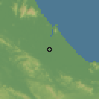 Shaded relief of the 59 km around Hà Tĩnh, drawn from the GMTED2010 grid