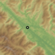 Shaded relief of the 58 km around Lào Cai, drawn from the GMTED2010 grid