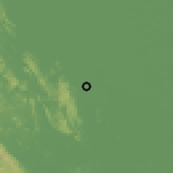 Shaded relief of the 58 km around Phư Lý, drawn from the GMTED2010 grid