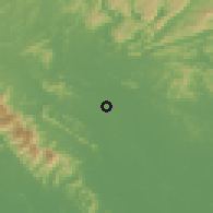 Shaded relief of the 58 km around Thái Nguyên, drawn from the GMTED2010 grid
