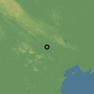 Shaded relief of the 59 km around Biên Sơn, drawn from the GMTED2010 grid