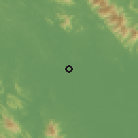 Shaded relief of the 58 km around Việt Trì, drawn from the GMTED2010 grid