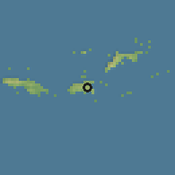 Shaded relief of the 59 km around Cruz Bay, drawn from the GMTED2010 grid