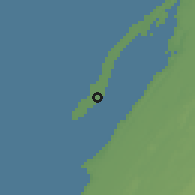Shaded relief of the 58 km around ad-Dāẖlah, drawn from the GMTED2010 grid