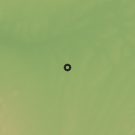 Shaded relief of the 57 km around as-Samārah, drawn from the GMTED2010 grid