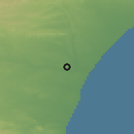 Shaded relief of the 59 km around al-Gīz̨ah, drawn from the GMTED2010 grid