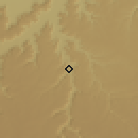 Shaded relief of the 59 km around al-Hajarayn, drawn from the GMTED2010 grid