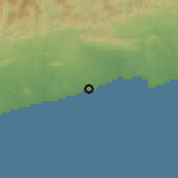 Shaded relief of the 59 km around al-H̨āmī, drawn from the GMTED2010 grid