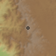 Shaded relief of the 59 km around Ad Darb, drawn from the GMTED2010 grid