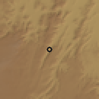 Shaded relief of the 59 km around al-H̱uff, drawn from the GMTED2010 grid