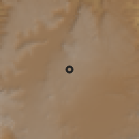 Shaded relief of the 59 km around Ad Darb, drawn from the GMTED2010 grid