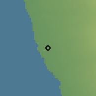 Shaded relief of the 59 km around al-Jabbaliyah, drawn from the GMTED2010 grid