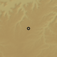 Shaded relief of the 59 km around al-Jawl, drawn from the GMTED2010 grid