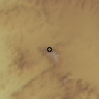Shaded relief of the 60 km around Al-Jubail, drawn from the GMTED2010 grid