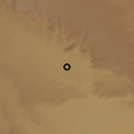Shaded relief of the 59 km around al-Juwārah, drawn from the GMTED2010 grid