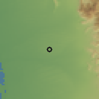 Shaded relief of the 59 km around al-Kaybaniyah, drawn from the GMTED2010 grid