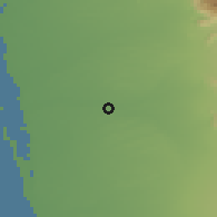 Shaded relief of the 59 km around al-Lāwiyah, drawn from the GMTED2010 grid