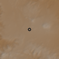 Shaded relief of the 59 km around al-Lisī, drawn from the GMTED2010 grid