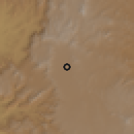 Shaded relief of the 59 km around al-Madārah, drawn from the GMTED2010 grid