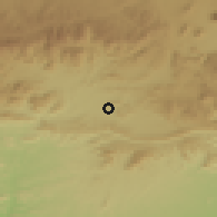 Shaded relief of the 59 km around al-Mah̨fad, drawn from the GMTED2010 grid