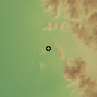 Shaded relief of the 59 km around Ad Diman, drawn from the GMTED2010 grid