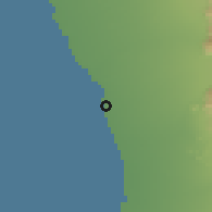 Shaded relief of the 59 km around Abū Zahr, drawn from the GMTED2010 grid