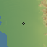 Shaded relief of the 59 km around al-Ma'rūfiyyah, drawn from the GMTED2010 grid