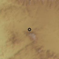 Shaded relief of the 60 km around ad̨-D̨iyā', drawn from the GMTED2010 grid