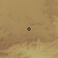 Shaded relief of the 59 km around al-Muşayni'ah, drawn from the GMTED2010 grid