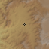 Shaded relief of the 59 km around al-Qafr, drawn from the GMTED2010 grid