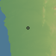 Shaded relief of the 59 km around al-Qişş, drawn from the GMTED2010 grid