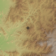 Shaded relief of the 59 km around al-'Ubāl, drawn from the GMTED2010 grid