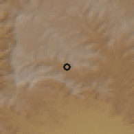 Shaded relief of the 59 km around An Nādirah, drawn from the GMTED2010 grid