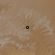 Shaded relief of the 59 km around ar-Rad̨mah, drawn from the GMTED2010 grid