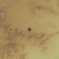 Shaded relief of the 60 km around ar-Rāhidah, drawn from the GMTED2010 grid