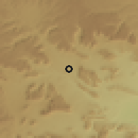 Shaded relief of the 59 km around ar-Rawd̨ah, drawn from the GMTED2010 grid