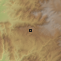 Shaded relief of the 59 km around ar-Rujum, drawn from the GMTED2010 grid