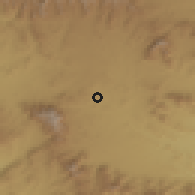 Shaded relief of the 60 km around as-Samkar, drawn from the GMTED2010 grid