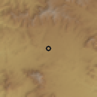 Shaded relief of the 59 km around Akamat Šaqīf, drawn from the GMTED2010 grid