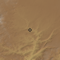Shaded relief of the 59 km around aş-Şawma'ah, drawn from the GMTED2010 grid