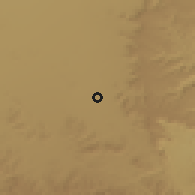 Shaded relief of the 59 km around 'Ataq, drawn from the GMTED2010 grid