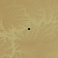 Shaded relief of the 59 km around 'Aynāt, drawn from the GMTED2010 grid