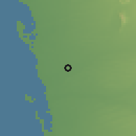 Shaded relief of the 59 km around az-Za'farān, drawn from the GMTED2010 grid