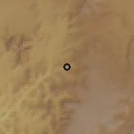 Shaded relief of the 59 km around Banī 'Abd, drawn from the GMTED2010 grid