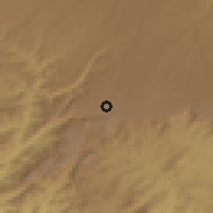 Shaded relief of the 59 km around Banī Bakr, drawn from the GMTED2010 grid