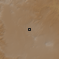 Shaded relief of the 59 km around Banī Jamīl, drawn from the GMTED2010 grid