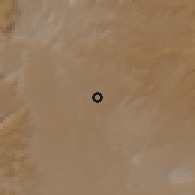 Shaded relief of the 59 km around Būsān, drawn from the GMTED2010 grid