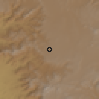 Shaded relief of the 59 km around Dafīnah, drawn from the GMTED2010 grid