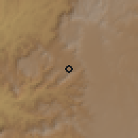 Shaded relief of the 59 km around D̨awrān al-Jadīdah, drawn from the GMTED2010 grid