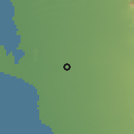 Shaded relief of the 59 km around Dayr al-Bah̨rī, drawn from the GMTED2010 grid